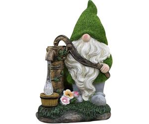 Generchin Décoration de puits Vert Conte Chapeau | de puits coiffé d'un chapeau vert, design féerique parfait pour jardin et terrasse.