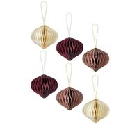 Generchin Décoration Suspendue en Nid d'abeille en Papier de Noël, Ornement Suspendu pour Arbre de Noël du an, Décoration de Mariage, de Fête Prénatale, de Maison A