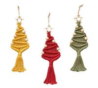 Generchin Décoration Tricotée en Dentelle pour Sapin de Noël Décoration Tissée pour Sapin de Noël à Faire Soi-Même Ornements Tissés de Style Bohème A