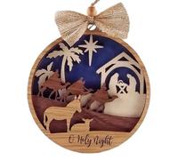 Generchin Décorations de Noël en Bois Décorations d'arbre de Noël Décorations de Noël Extérieures Décorations Suspendues 3D C