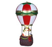 Generchin Décorations de Noël Lumineuses en Résine pour Décoration de Maison, Montgolfière, Père Noël, Décoration de Vacances Miniature B