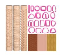 Generchin Découpeur en Argile Polymère en Bois pour Fabriquer des Boucles D'Oreilles, Rouleau en Argile Polymère et Outils de Sculpture en Céramique pour le Bricolage Fait Main.