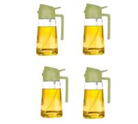 Generchin Distributeur D' pour Pulvérisation de Cuisine, Bouteille de Distributeur D' Pulvérisée et Versée, Distributeur D' d'olive 2 en 1, Vert 4 Pièces