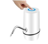 Generchin Distributeur d'eau de 5 Gallons, Pompe à Bouteille d'eau Électrique avec Interrupteur et Chargement USB, Pompe de Distribution d'eau Portable Blanche