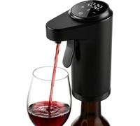 Generchin Distributeur Vin Électrique avec Affichage Mesure Mémoire Plus | Adapté aux bouteilles standard avec 3 connecteurs interchangeables pour ouvertures 18-20, 21-23 et 28-30 mm, standard.