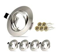 Generchin Downlights Cadre Round Round Aliminable Downlight LED Holders Cutout pour MR16 Gu10 Gu10 Bulbe Guet pour la Lumière du LED Recoins A