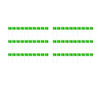 Generchin Drapeaux de Marquage Drapeaux de Marquage pour Pelouse, Paquet 60, Petits Drapeaux en PVC, Drapeaux de Marquage, Drapeaux de Pelouse, Drapeaux de Jardin, Drapeaux D'Enquête, Vert