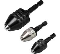 Generchin Ensemble D'Adaptateurs de Mandrin Sans e 3 Pièces, Support de Bit à Changement Hexagonal de 1/4", Adaptateur pour Perceuse à Percussion.