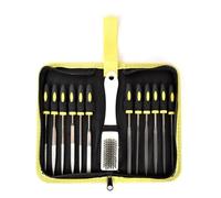 Generchin Ensemble de 13 Aiguilles, 6 Diamantées et 6 Ensembles de en Acier, Brosse de Nettoyage et Étui avec Poignée