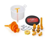 Generchin Ensemble de 19 Pièces de Funnel de Liquide de Refroidissement Étanche avec Adaptateurs, Ensemble Professionnel de Purgeur de Radiateur Universel pour Véhicule Universel