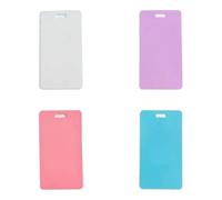 Generchin Ensemble de Bloc-Notes en Silicone Effaçable, Porte-Clip de Carte D'Identité Réutilisable Vertical & Horizontal (4 Pièces Mixte) Styles Verticaux
