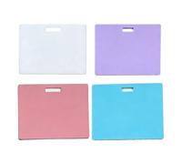 Generchin Ensemble de Bloc-Notes en Silicone Effaçable, Support de Clip pour Carte D'Identité Réutilisable Vertical et Horizontal (4 Pièces Mixte) Styles Horizontaux