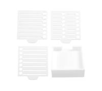 Generchin Ensemble de Pochoirs pour Notes Post avec Base de Bloc-Notes Adhésifs Blancs 3x3, Comprend Deux Pochoirs pour une Organisation Améliorée