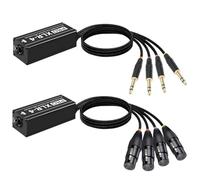 Generchin Extension XLR vers RJ45 4 canaux Professionnel | Supporte 4 connexions XLR 3 broches vers Ethernet; réduction de bruit et large réponse en fréquence, idéal live.