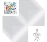 Generchin Feuilles D'Aluminium Argentées 100 Pcs, Carton Robuste pour Peinture, Gravure, Projets D'Artisanat, Gaufrage en Feuille.