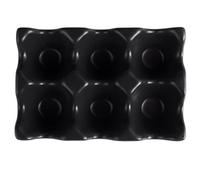 Generchin Fournitures de Cuisine Plateau à Œufs Support à Œufs Fournitures de Vaisselle en Céramique Domestique Plateau à Œufs Plateau à Œufs Noir