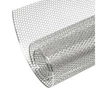 Generchin Grille de Calandre Universelle 40" X 13" pour Voiture - Alliage D'Aluminium, Insert de Grille de Pare-Chocs en Nid D'Abeille, Espacement de 6 Mm, Épaisseur de 1 Mm, Couleur Argent