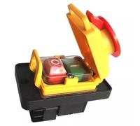 Generchin Immorpocage Industriel Imperméable 6 Épingles Interrupteur de Bouton-Poussée Électromagnétique Bouton pour KJD22 pour la Scie à Table de la Machine à Tour