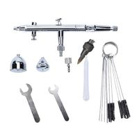Generchin Kit D'Aérographe XD-182D, Kit D'Aérographe Action avec de Peinture Détachable de 2cc et 5cc, Kit de Nettoyage Portable pour Peinture Artistique, Réparation de Modèles et de Voitures.