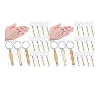 Generchin Kit de 24 Porte-Clés pour Tournage sur Bois, Accessoires de Tournage sur Bois, Mandrin, Porte-Clés pour Le Travail du Bois, Cadeau B