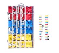 Generchin Kit de 480PCS de Connecteurs de Câble Isolés, Fils Électriques, Cosses à Sertir, Cosses à Œil, Cosses à Fourche, Cosses à Anneau, Terminaux Roulés, Kit Assorti.