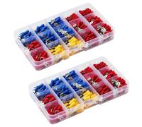 Generchin Kit de 560 Connecteurs de Câble Isolés Neufs, Assortiment de Cosses Roulées, à Fourche, à Œillet et à Anneau pour Câbles Électriques
