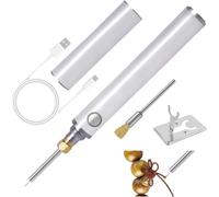 Generchin Kit de Brûleur de Fil à Double Chauffe Rechargeable Sans Fil, Fil Zapper avec Astuce de Remplacement, Idéal pour la Fabrication de, les Perles