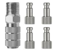 Generchin Kit de Connecteur D'Adaptateur à Dégagement pour Aérographe avec 4 Raccords Mâles 1/8 Pouce Mâle pour -Airbrush