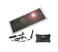 Generchin Kit de Panneaux Solaires Double 30W 12V Portable pour Usage Intérieur et Extérieur, Résistante à L'Eau IP65 pour Systèmes D'Alimentation.