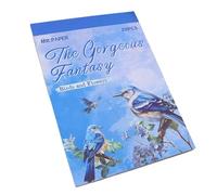 Generchin Livre D'Autocollants Prédécoupés pour Journalisation, Bi-Matériaux, Autocollants de Scrapbooking avec Cadre Décoratif, 20 Feuilles, Oiseaux et Fleurs