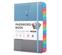 Generchin Livre de Conservation des de Passe avec Onglets AlphabéTiques ColoréS et Deux Marque-Pages, pour Personnes ÂGéEs 8,4 X 5,9 Pouces, Adresse Internet B