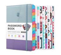 Generchin Livre de Conservation des de Passe avec Onglets AlphabéTiques ColoréS et Deux Marque-Pages, pour Personnes ÂGéEs 8,4 X 5,9 Pouces, Adresse Internet E