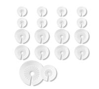 Generchin Lot de 16 Cache-Tuyaux Muraux, 16 Plaques de Protection pour Tuyaux, Rosace en Plastique, Couvercle de Canalisation D'Évacuation D'Eau, pour Salle de Bain, Décoration Murale