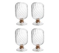 Generchin Lot de 4 Porte-Allumettes en Forme D'Hélice, Cloche en Verre pour Allumettes de 10 Cm, Pot Porte-Allumettes Inversé, Allumettes Non Incluses