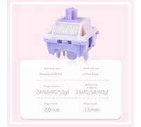 Generchin Lot de 70 Commutateurs MMD Princess V4 à 5 Broches, Linéaire, Corps de Commutateur, Échange à Chaud, 28 G, pour Clavier Mécanique DIY