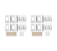 Generchin Lot de 8 Plaques de Gâche pour Loquet de Porte - Kits de Réparation de Plaques de Gâche pour Serrure de Porte en Acier Inoxydable - Renfort de Restauration Du Loquet de Porte