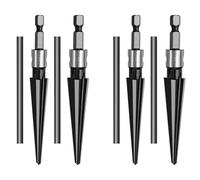 Generchin MèChe à Main/Foret 4 PièCes, AléSoir Conique à 2 Usages, AléSoir Hexagonal à 6 Fentes, 5-16 mm/3-13 mm Conique