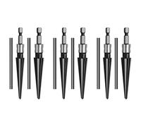 Generchin Mèche à Main/Foret 6 Pièces, Alésoir Conique à 2 Usages, Alésoir Hexagonal à 6 Fentes, 5-16 mm/3-13 mm Conique