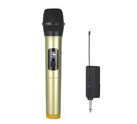 Generchin Microphone sans Fil 1 à 1 avec Récepteur Rechargeable, Microphone Dynamique à Main pour Fête, Église, Spectacle, Réunion.