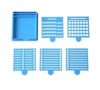 Generchin Modèle de Bloc-Notes pour Organiser les Notes au Bureau ou à L'École, Idéal pour les Listes de Tâches, à ou au Bureau. Distributeur de Blocs-Notes Adhésifs, Couleur Bleue.