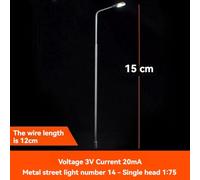 Generchin Modèle de Lampadaire de Rue pour Table de Sable DIY Train Railway Kit de Modèle Tridimensionnel Herbe Light 1:100 110mm.