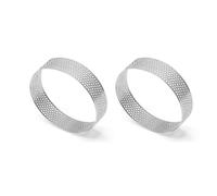 Generchin Moule à en Acier Inoxydable, Anneau de Tartelette, Gâteau, Mousse, Pâtisserie, Cercle, Coupe-, Outil de Cuisson Perforé 7 cm