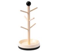 Generchin Nordic Solid Wood Rotary Cup Holder That Doubles as Jewelry Tray | Nordic Solid Wood Rotary Cup Holder doubles as a stylish jewelry tray, keeping rings, earrings, and bracelets organized.