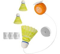 Generchin Outil D'Entraînement de Badminton, Entraîneur de Rebond de Badminton Ensemble D'Entraîneur de Badminton Élastique Dispositif D'Entraînement de Badminton Portable Facile à Installer A