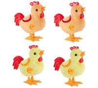 Generchin Paquet de 4 en Peluche Sautant de Pâques pour les Tout-Petits et les Enfants, Sautant pour le Coq de Pâques