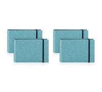 Generchin Paquet de 4 Petits Albums Photo, 6x4 Albums Photo à Glisser 200 Photos Mini Album de Livre Photo à Rabat Couverture Portable Mémoire Bleu