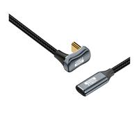 Generchin PD 100 W USB C vers Type C Coude OTG Câble de Cordon de Données USB 3.2 Gen 2 10 Gbit/S Synchronisation de Données 5 A Alimentation 4 K60 Hz, F