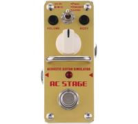 Generchin Pédale de Simulation de Guitare Acoustique AC Stage AAS-3 Piézo | Simulateur de guitare acoustique avec contrôle du volume, du corps et des aigus; 3 modes piézo/standard/jumbo et true bypass.