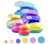 Generchin Perforatrices Circulaires pour Travaux Manuels en Papier - 6 Tailles de Coupe-Cercles,Y Compris des Perforatrices Circulaires 3 Pouces,dans des Couleurs Aléatoires,pour L'Artisanat