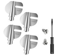 Generchin Pied D'Ourlet Roulé à Coudre Pied D'Ourlet Incurvé Pied-De-Biche 4 Tailles Large et Étroit Ensemble de Pieds-De-Biche pour Machine à Coudre (4 Pièces 4/6/8/10 Mm)